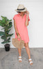 Sunday Casual Salmon Shirt Dress