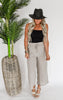 The Abby Drawstring Crop Wide Leg Pants - Final Sale