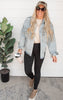 Distressed Washed Denim Jacket