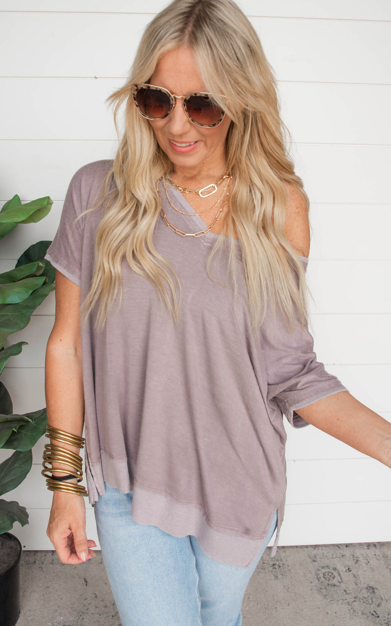 Everyday Casual Washed Knit Top
