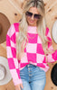 Pink Checkered Sweater