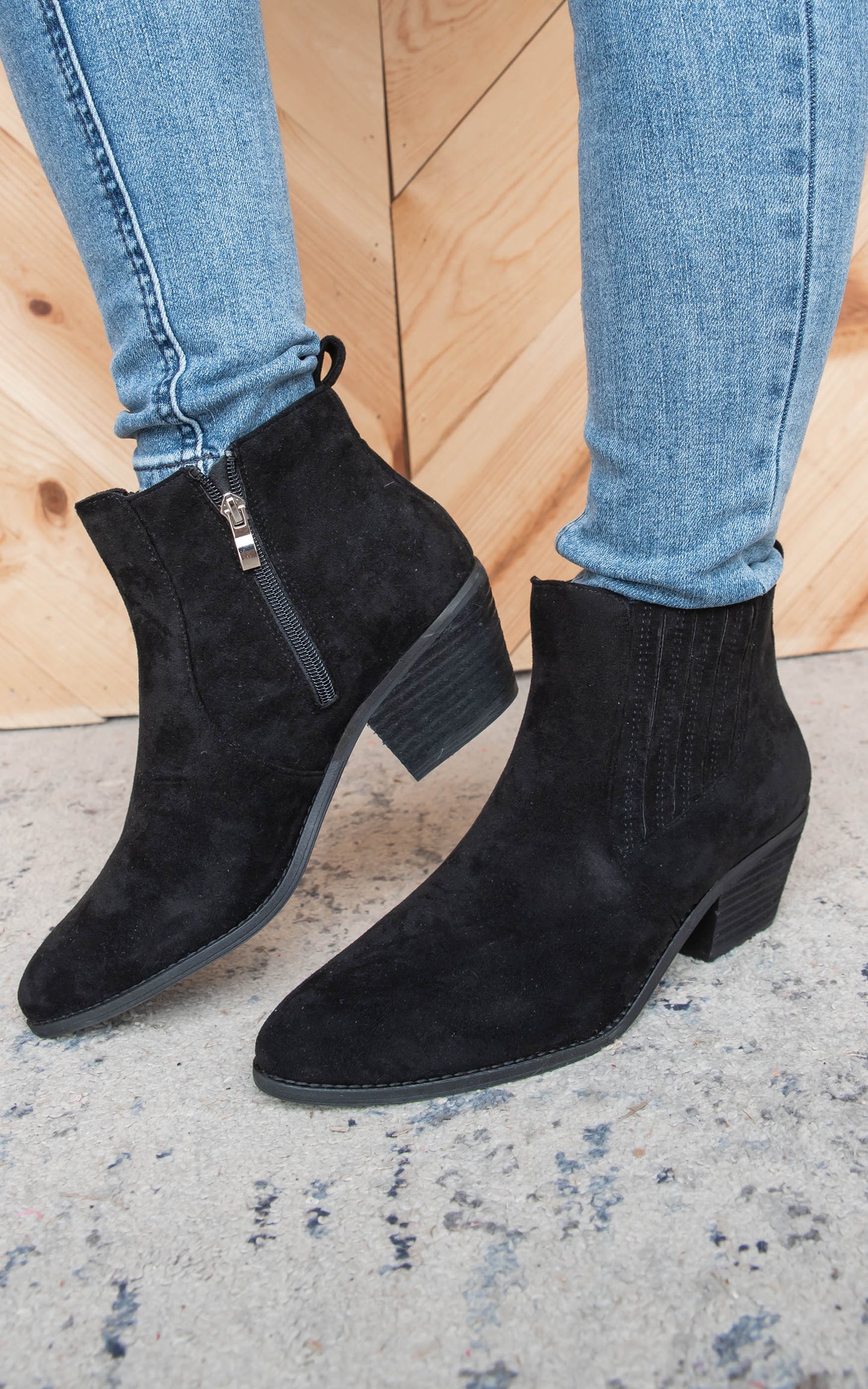 Corkys Potion Black Suede Booties