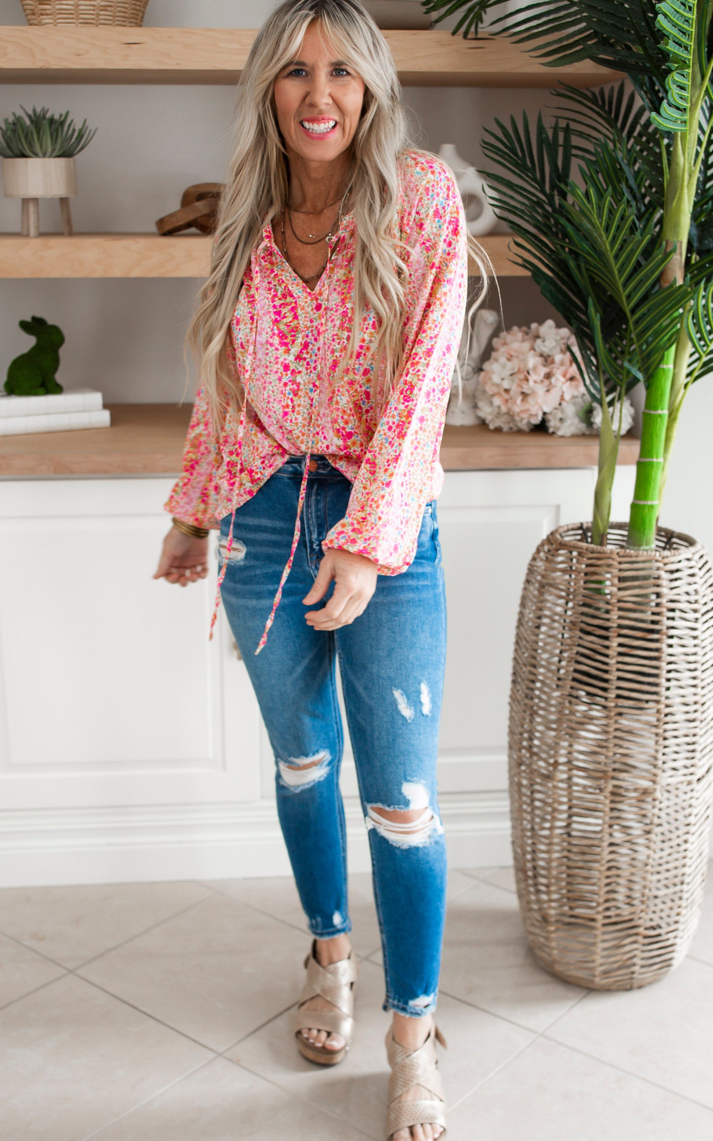 Watercolor Printed Blouse