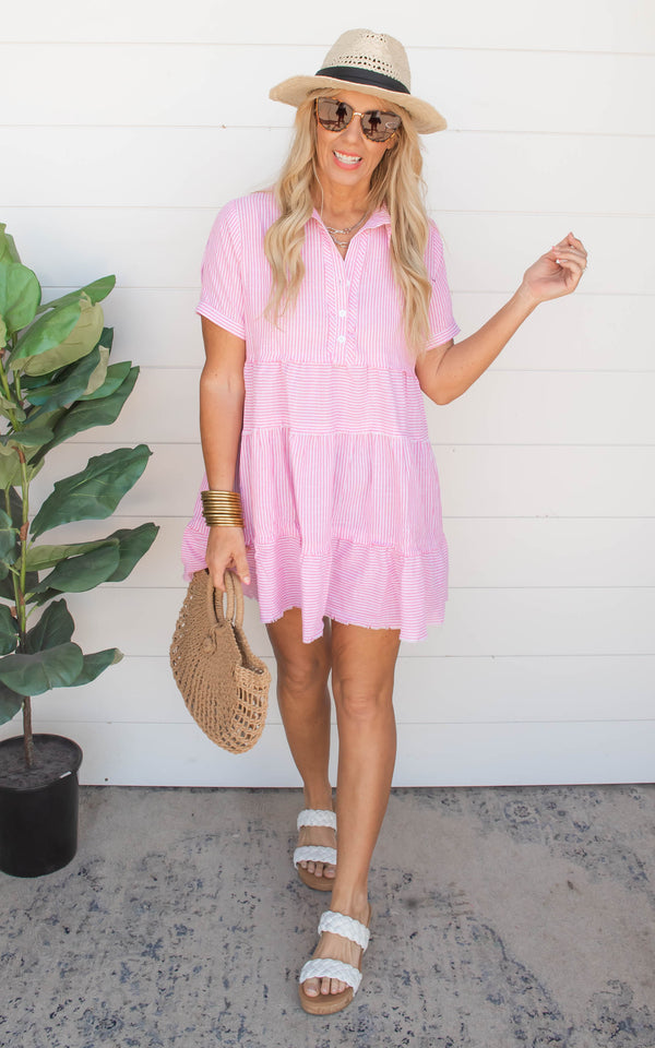 Pink Stripe Dress | Umgee