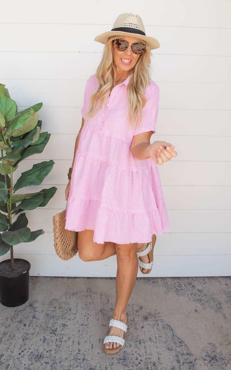 Pink Stripe Dress | Umgee