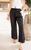 High-Waist Tie Waist Linen Blend Wide Leg Pants - Final Sale