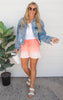 peach terry shorts