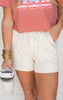 Cotton Drawstring Waist Shorts