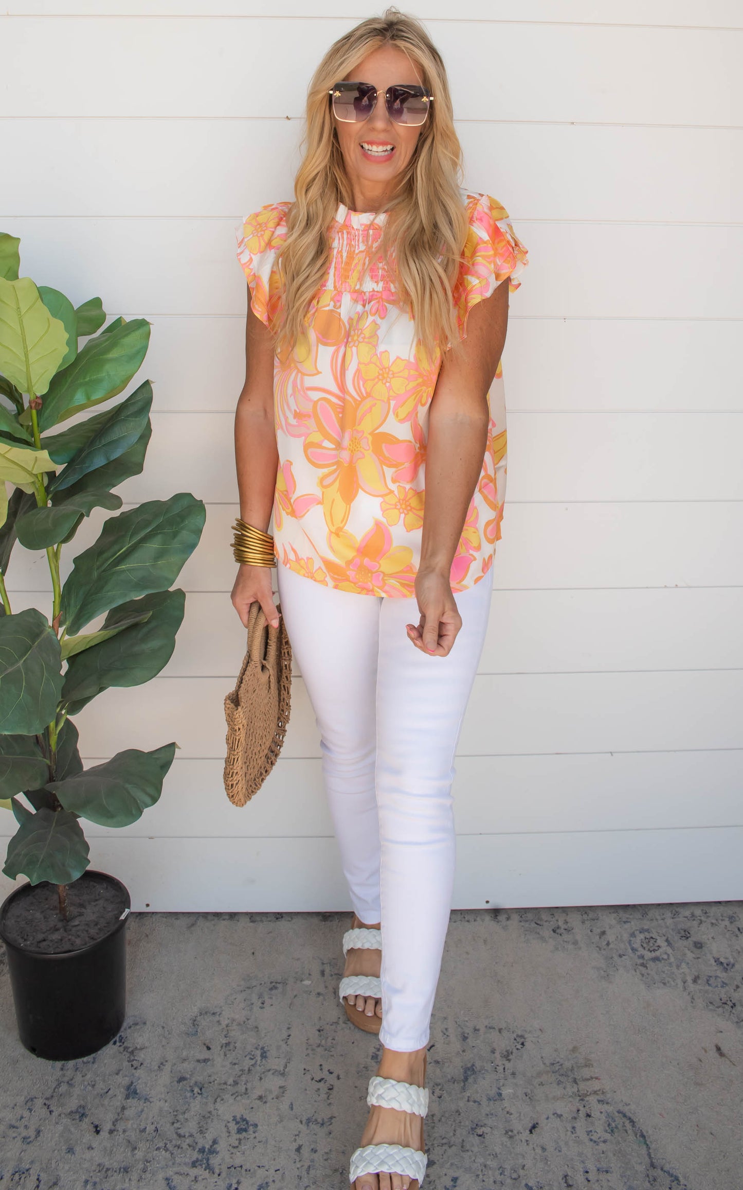 HIBISCUS FLORAL TOP 