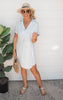 Frayed Hem Shirt Dress  | Umgee