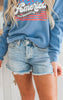 The LJ High Rise Denim Shorts | Mica