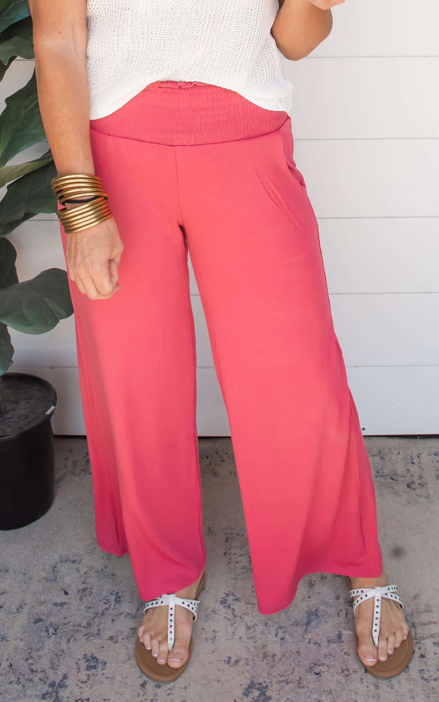 Smocked Wide Leg Pants | FINAL SALE