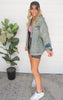 Studded Denim Oversized Jacket - Umgee* - Final Sale