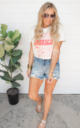 American Cropped Tee