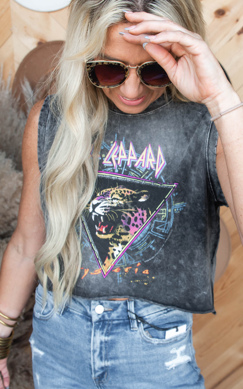 Def Leppard Hysteria Cropped Tank Top
