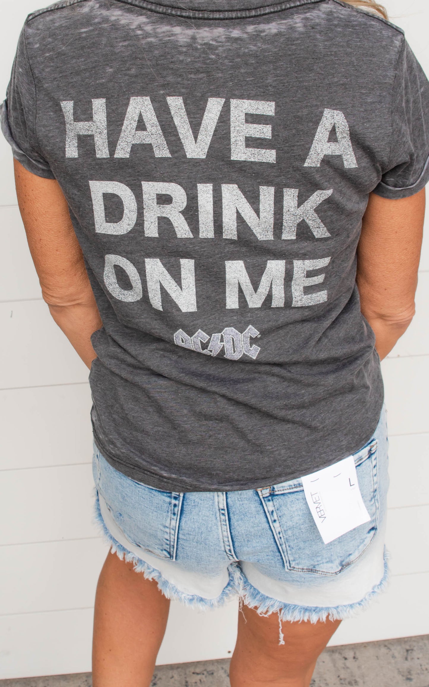 AC/DC Have a Drink On Me Burnout Tee