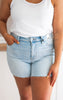 The Kona High Waist Shorts with Destroy at Back (REG/CURVY) | Judy Blue - Final Sale