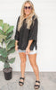 BLACK Lightweight Waffle Knit Sweater | Umgee