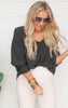 V Neck Long Sleeve Blouse Top