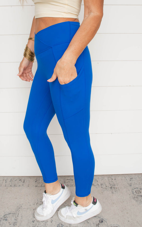 Rae Mode Leggings with Side Pocket-Code Blue – Adrians Boutique