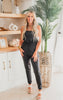 Faux Leather Strapless Jumpsuit