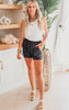 Faux Leather Pocket Shorts