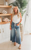 Drawstring Ombre Dyed Wide Leg Denim Pants - Final Sale