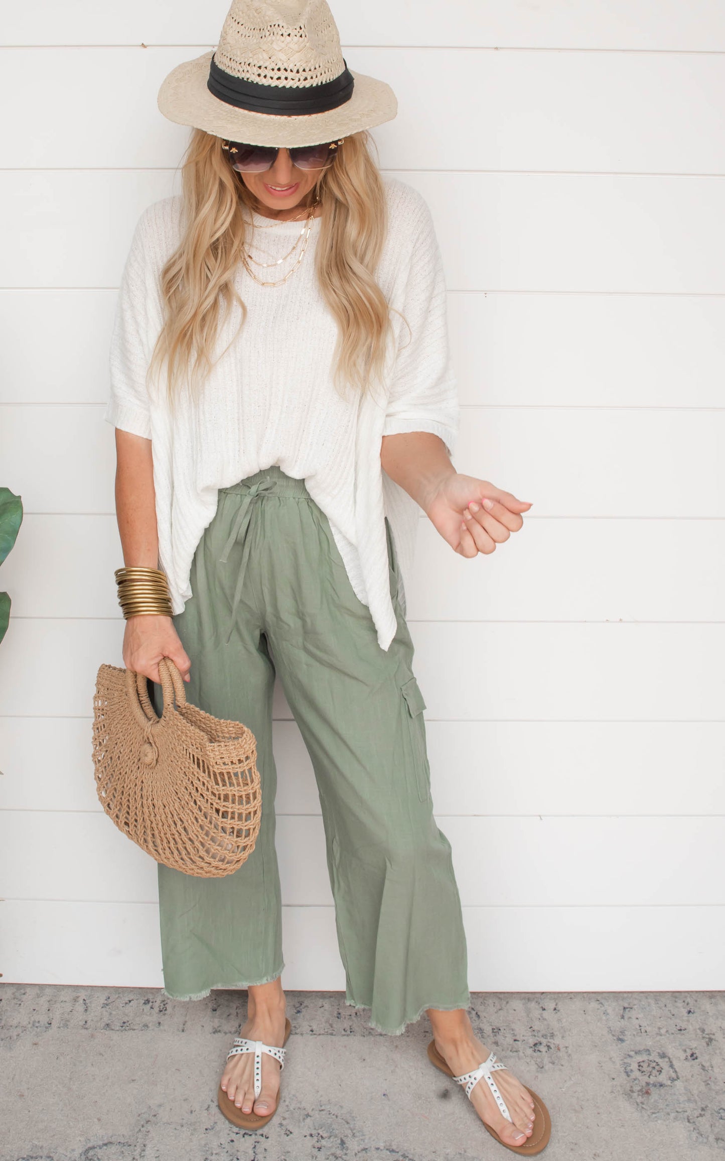 Light Olive Pants | Umgee