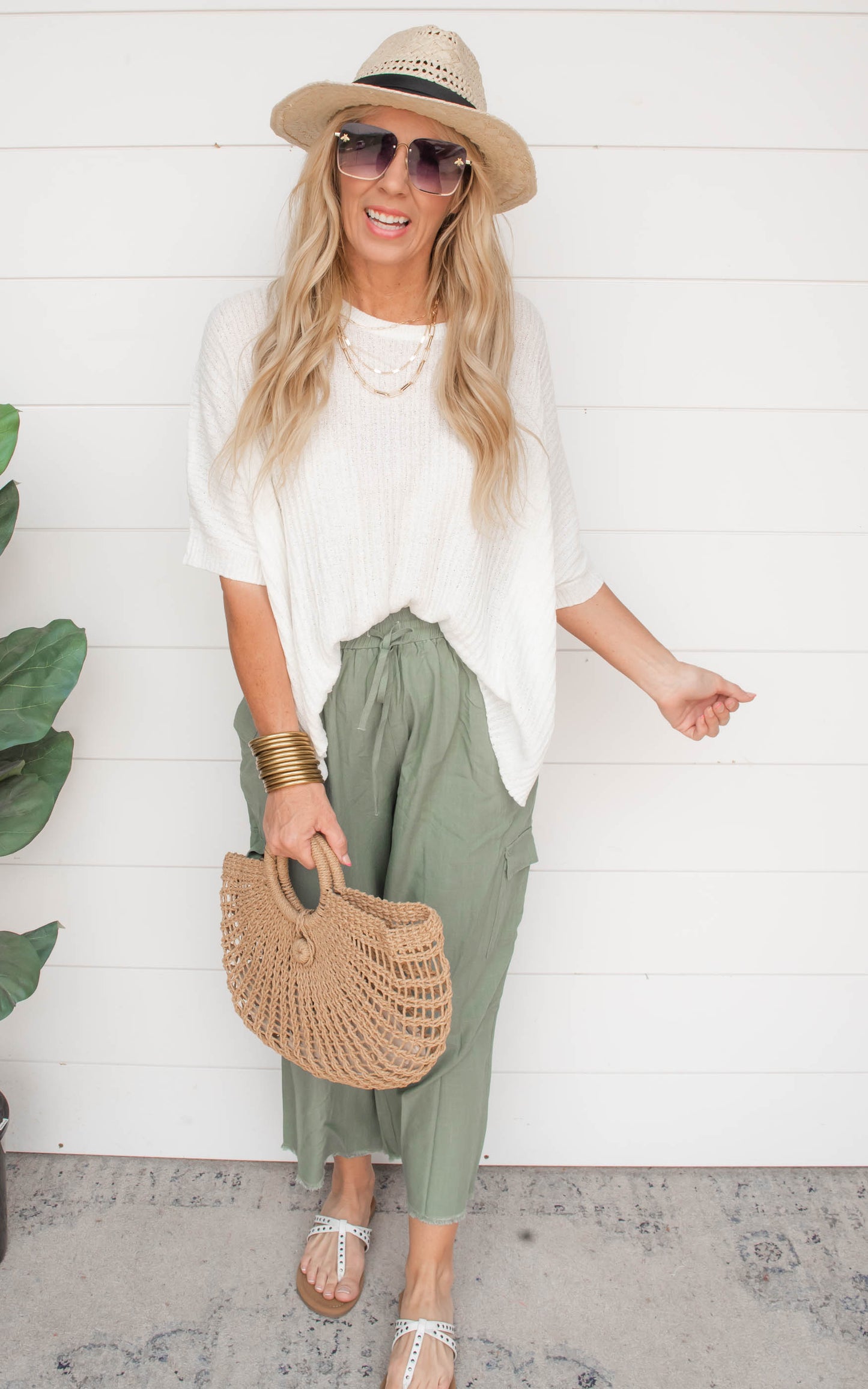 Light Olive Pants | Umgee