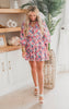 Flower Fields Smocked Chiffon Short Dress - Final Sale