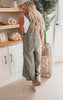 Olive Solid Cotton Gauze Jumpsuit - Final Sale