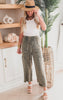 Washed Linen Cargo Pants - Final Sale