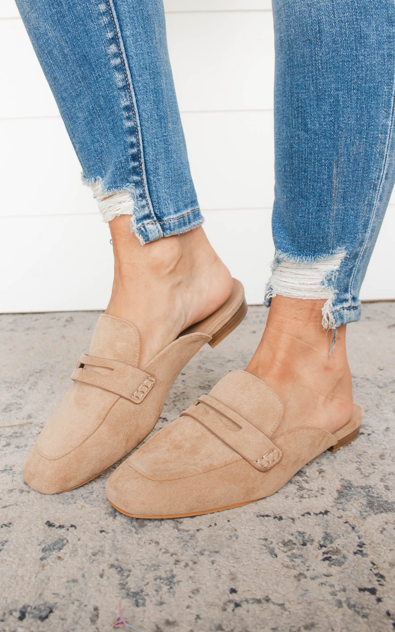 It's Fall Y'all Camel Suede Slip On Shoe