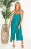 Jade Button Down Crepe Jumpsuit - Final Sale