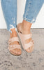 Buckled Strap Flat Slide Sandals 