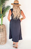 Black Magic Sleeveless Midi Dress