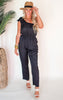 Boss Babe Bow One Shoulder Jumpsuit