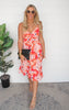 Blushing Floral Midi Summer Dress