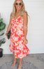 Blushing Floral Midi Summer Dress