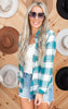 Summer Harvest Lightweight Plaid Flannel - Teal