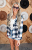 Summer Harvest Lightweight Plaid Flannel - Navy