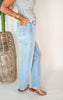 The Tiffani High Waisted 90's Back Rip Straight Denim (REG/CURVY) | Judy Blue