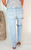 The Tiffani High Waisted 90's Back Rip Straight Denim (REG/CURVY) | Judy Blue