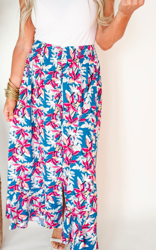 Floral Printed Maxi Skirt - Final Sale