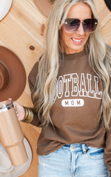 Football Mom Crewneck Sweatshirt**