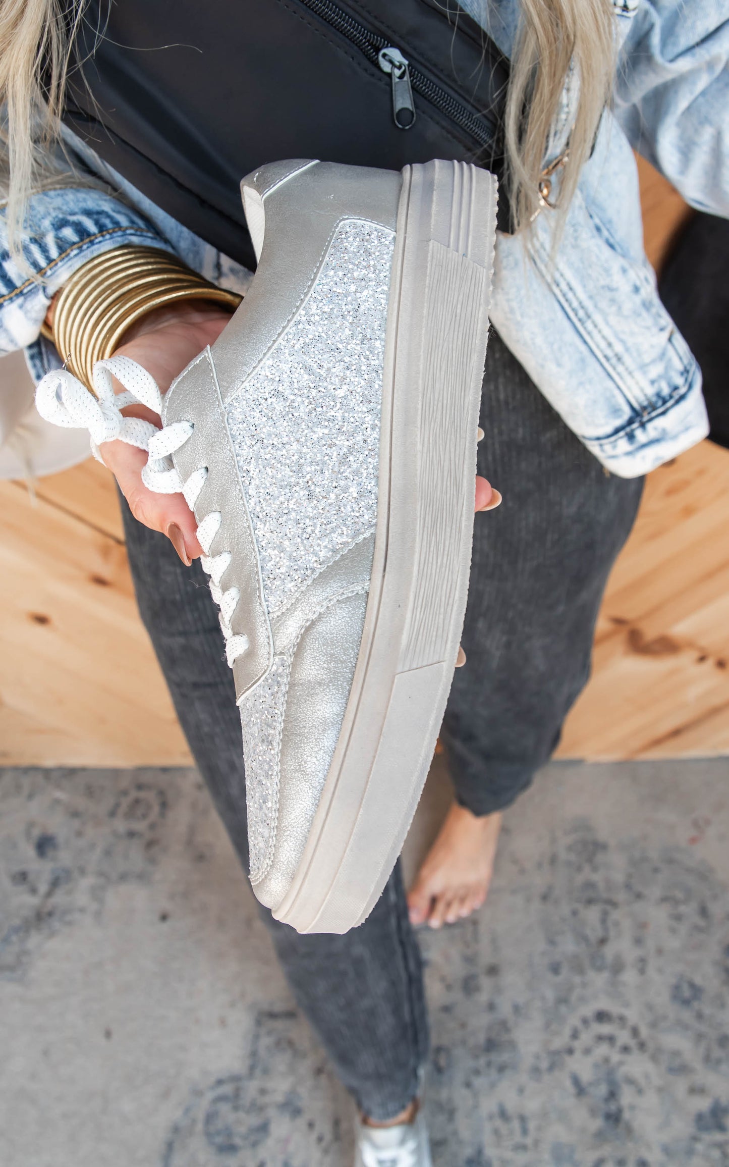 Corkys Rad Silver Metallic Sneakers