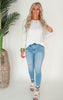 The Zara High Rise Crop Skinny Denim Jeans - Mica