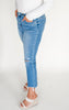 The Haven High Rise Slim Crop Denim Jean | Mica