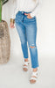 The Haven High Rise Slim Crop Denim Jean | Mica