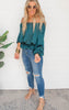 Off Shoulder Balloon Sleeve Top